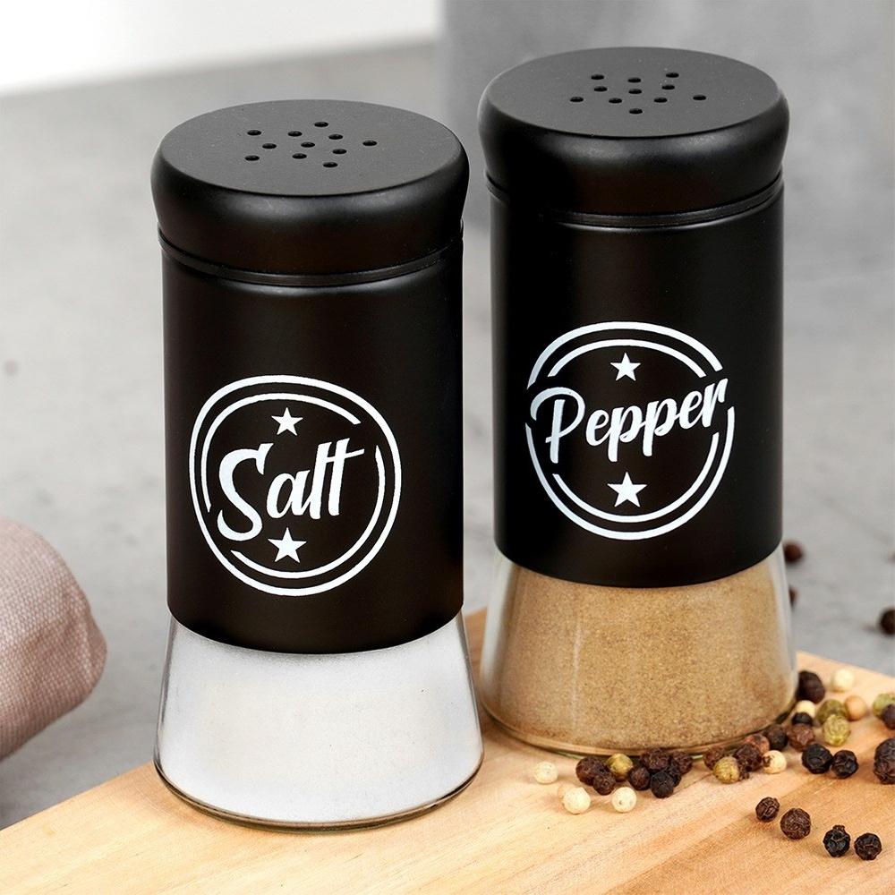 Salt and Pepper Set Salt Shaker Pepper Shaker Glass Spice Container