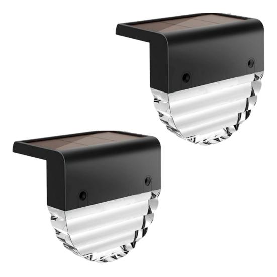 

2 шт. Прибассейновые солнечные фонари 2 режима освещения Автоматическая зарядка Водонепроницаемость IP44 Простая установка Ступенчатые фонари на солнечной батарее B