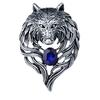 New Vintage Animal Wolf Brooche Rhinestone Collar Pins Badge Brooches Fashion Suit Shirt Clothing Jewelry for Men Accessories