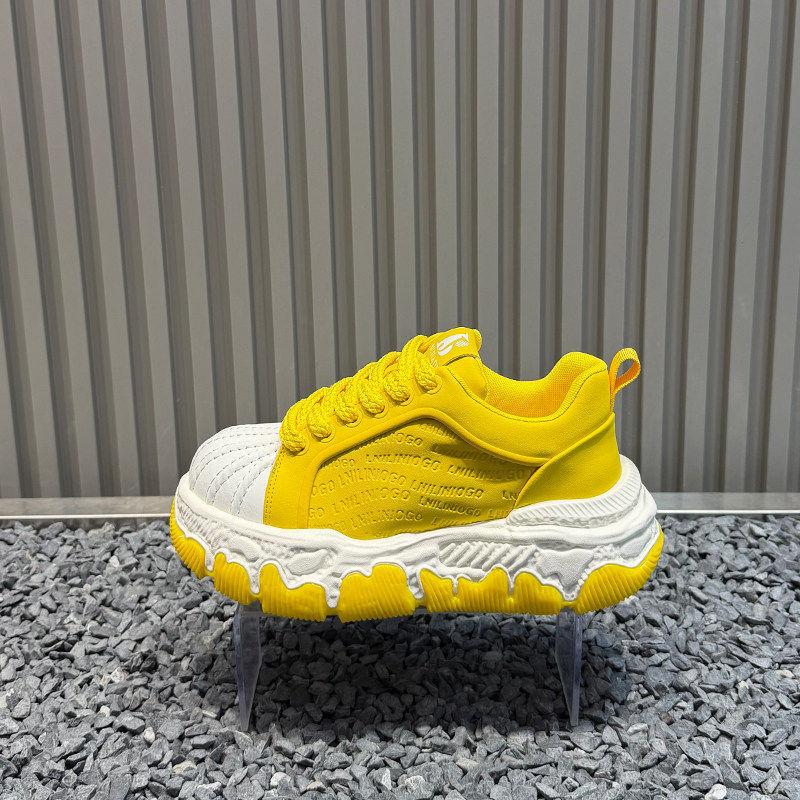 Genuine Shoes Spring New Low-top Dad Shoes Heightening CM Lace-up Casual Shoes