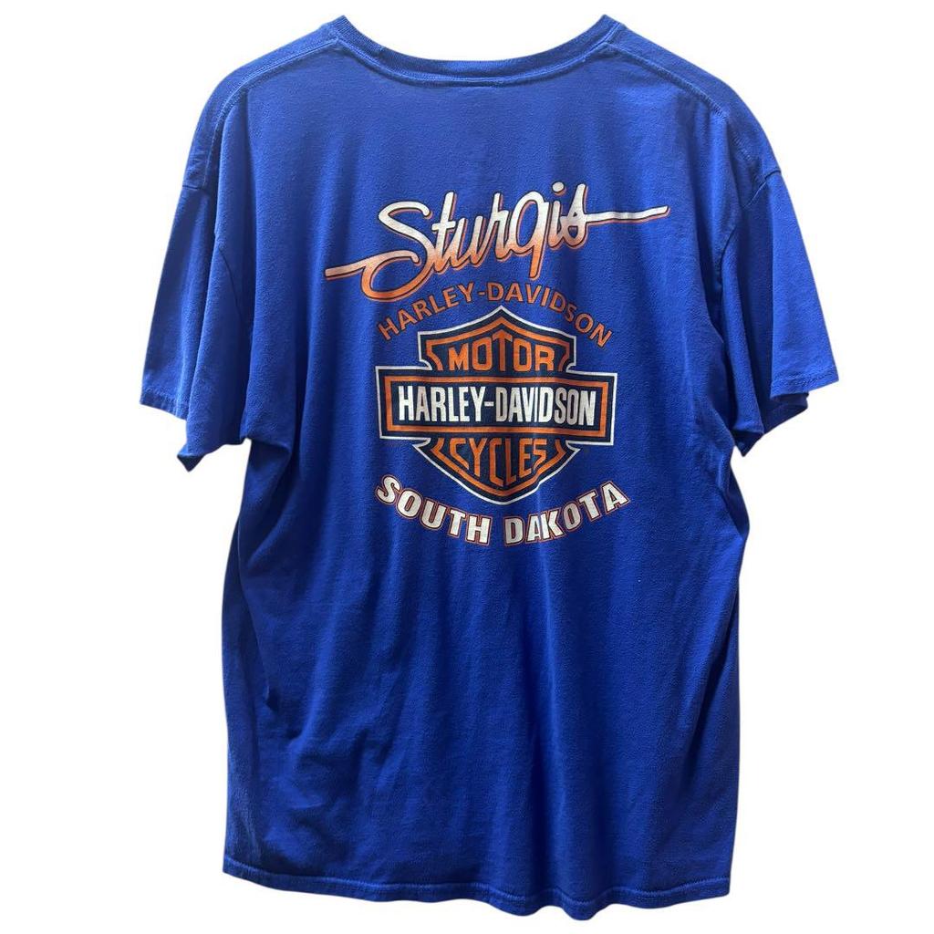 [USED] Vintage Harley-Davidson Eagle T-shirt, blue.