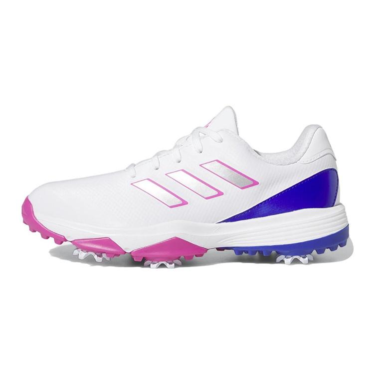 (GS) adidas ZG23 Golf Shoes White Lucid Fuchsia Kids GZ2179 EU 34