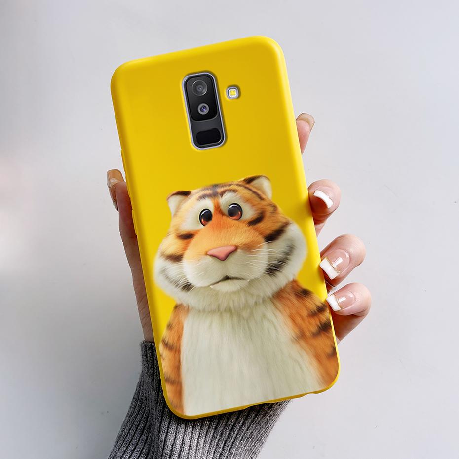 Painted Case For Samsung Galaxy A6 Plus Covers For Samsung A7 2018 A750 Cases For Samsung A9 2018 Cute Cartoon Protective Coques