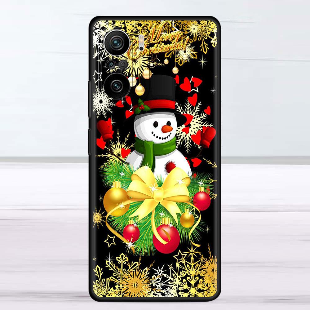 Cartoon Schneemann Weihnachten Fall Für Xiaomi Redmi Hinweis 11 10 9S 9 K40 Pro 7 8 9A 9C 8T 9T 10C 10Pro Silikon Telefon Shell