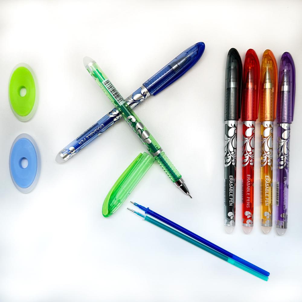 Set da 58 pezzi Penna Gel Lavabile con Impugnatura 0,5 mm Penna Magica Cancellabile Bastoncini d'Inchiostro Colorati Cancelleria per Scrittura Scolastica e d'Ufficio