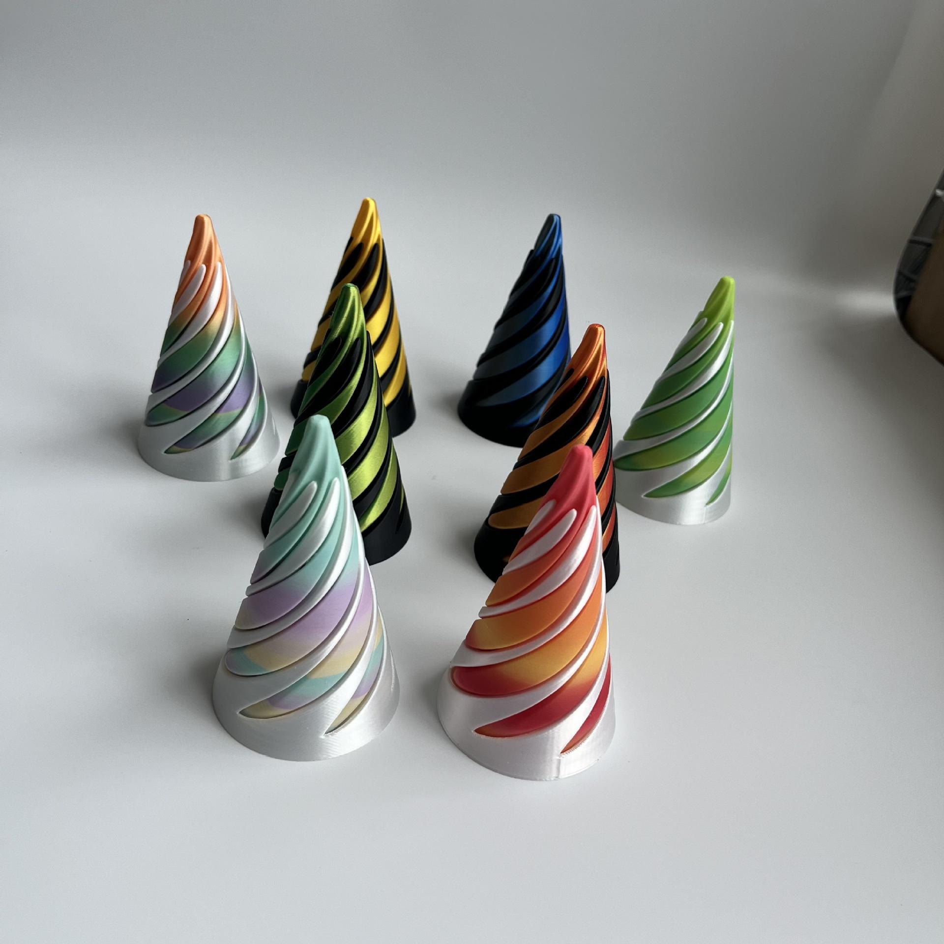 3D Printing Spiral Telescopic Christmas Tree Decompression Toy Desktop Ornament Creative Decompression Artifact