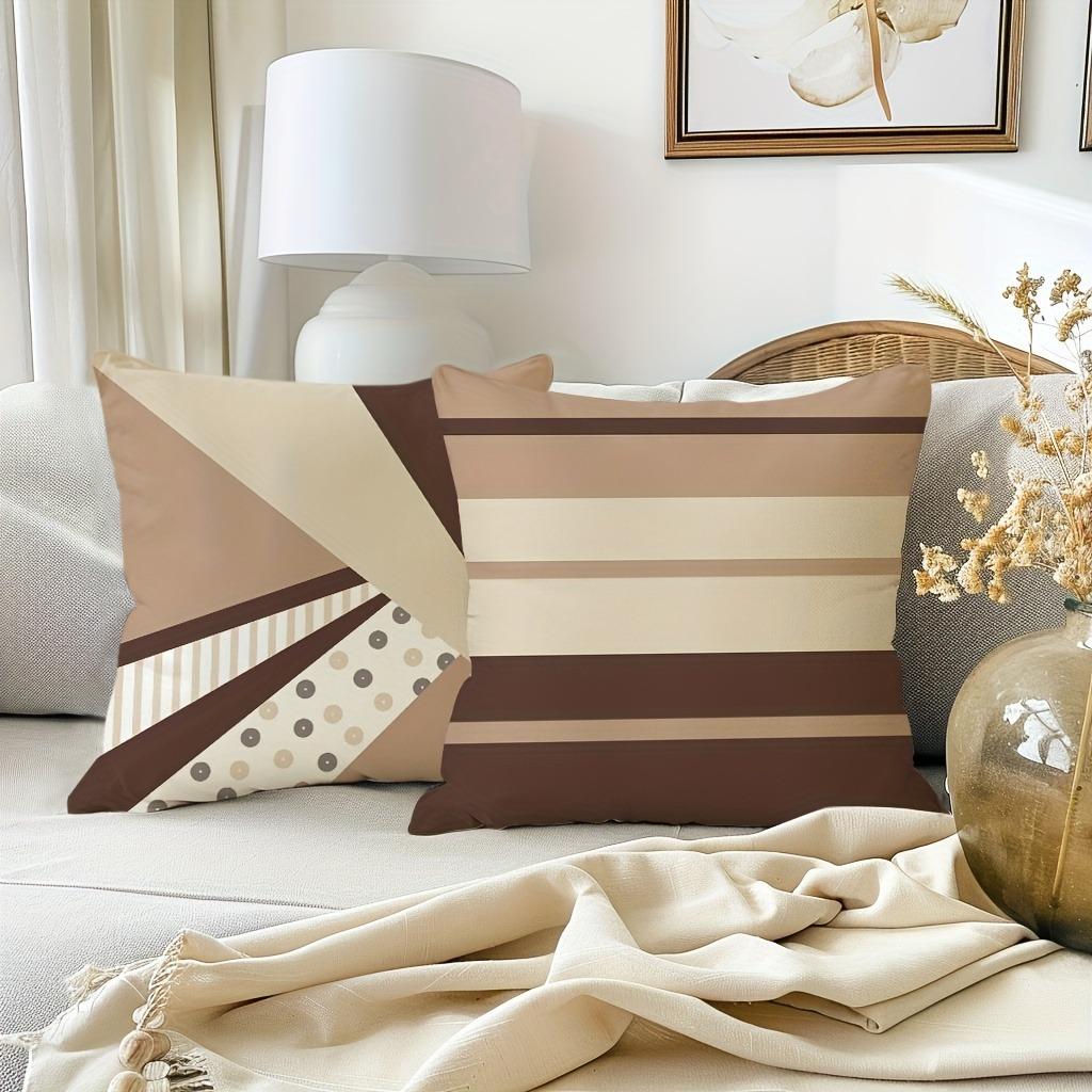 Fashionable and simple geometric pattern printing pillowcase living room sofa cushion cover bedroom room home decoration