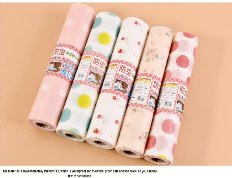 3 Rolls Kitchen Cabinet Moisture-Proof Waterproof Drawer Liner