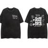 Vintage Washing T Shirt Bad Bunny DeBi TiRAR MaS FOToS DTMF T-shirt Men Fashion Cotton Wash Tshirts Male Hip Hop Gothic Tees