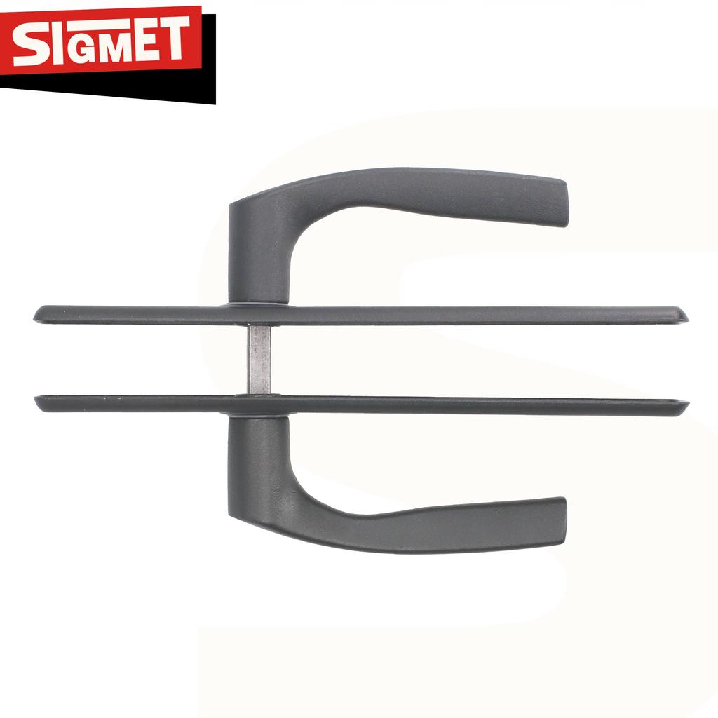 Gate Handle Long Plate Nati 90mm Graphite Key