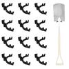  Pack Of 12 Tool Hooks For Garage Storage Organizers Wall Mounted Garden Tool Hanger Utility Hooks For Shovels Rakes