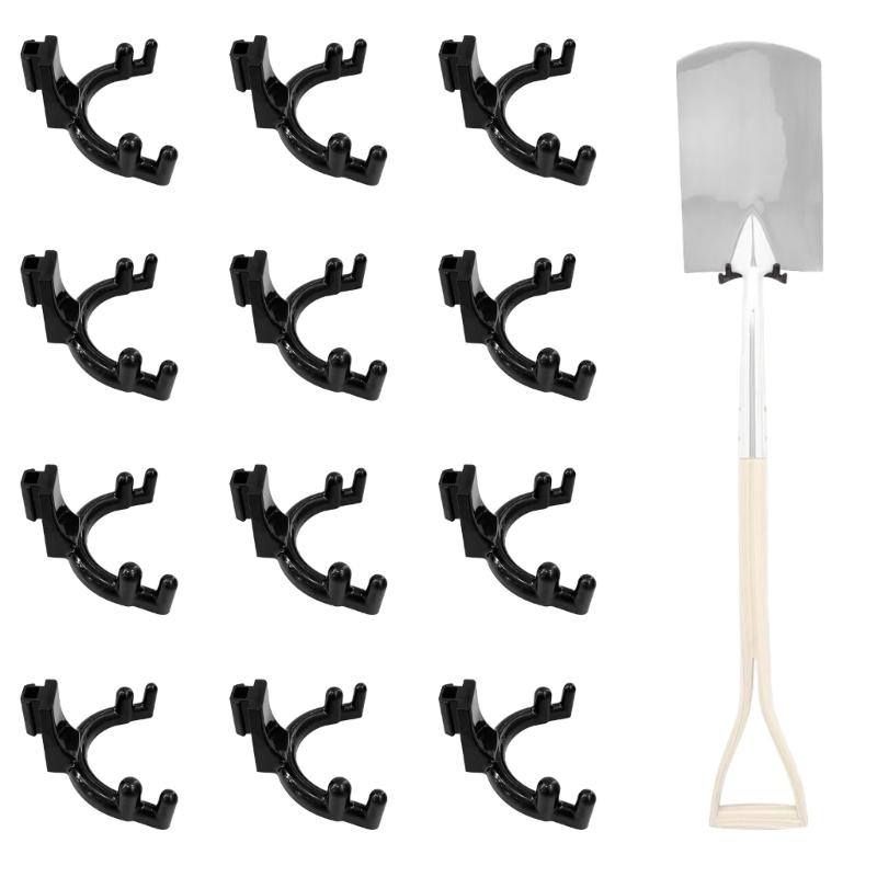 Pack Of 12 Tool Hooks For Garage Storage Organizers Wall Mounted Garden Tool Hanger Utility Hooks For Shovels Rakes