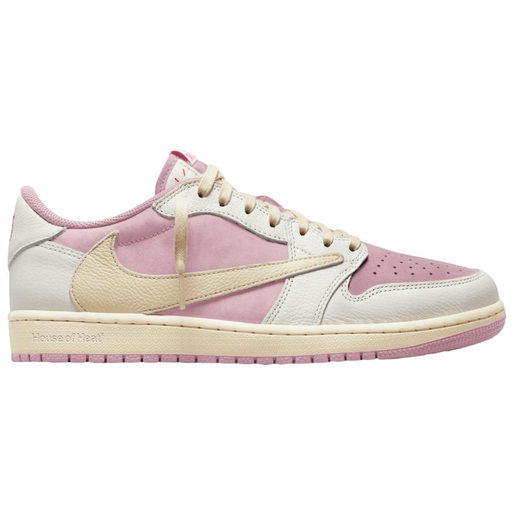 Air Jordan 1 Low OG X Travis Scott "Pink Pack" Low Top Vintage Basketball Shoes Men's Pink IQ7604-101