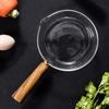 Transparent Glass Milk Pot with Handle, Heat-Resistant Borosilicate Non-Stick Cookware for Home Kitchen and Restaurant Use