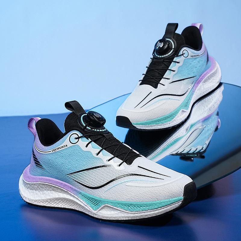 Sneakers men's spring new luminous running shoes couple casual soft-soled shock-absorbing rotating buckle running shoes