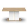 Table à manger seule ACCESS - 6 personnes - Décor chêne Hamilton et blanc - L 160 x P 78 x H 90 cm - DEMEYERE