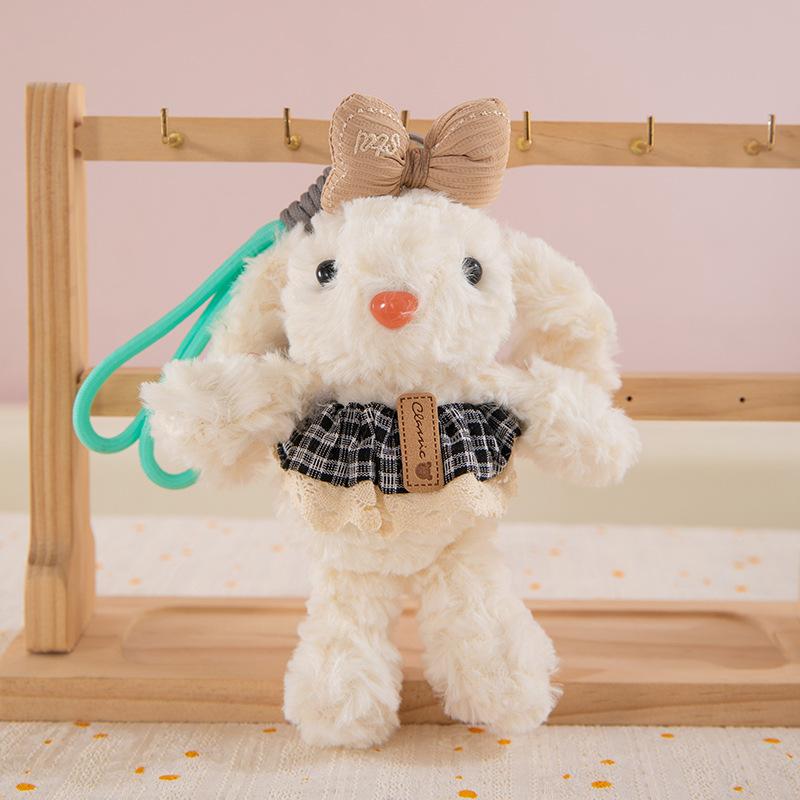 Cute Long-eared Rabbit Plush Pendant Cartoon Alpaca Doll Girl Bag Hanging Ornament Boutique Keychain