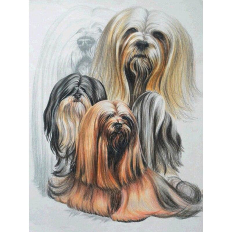 5D DIY Diamond Painting Kit  Dogs  Art Diamond Embroidery Rhinestones Decorations for Home