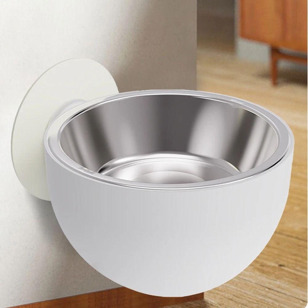 Stainless Steel Wall Mounted Dog Bowl Adjustable Height Pet Food Container  Cat