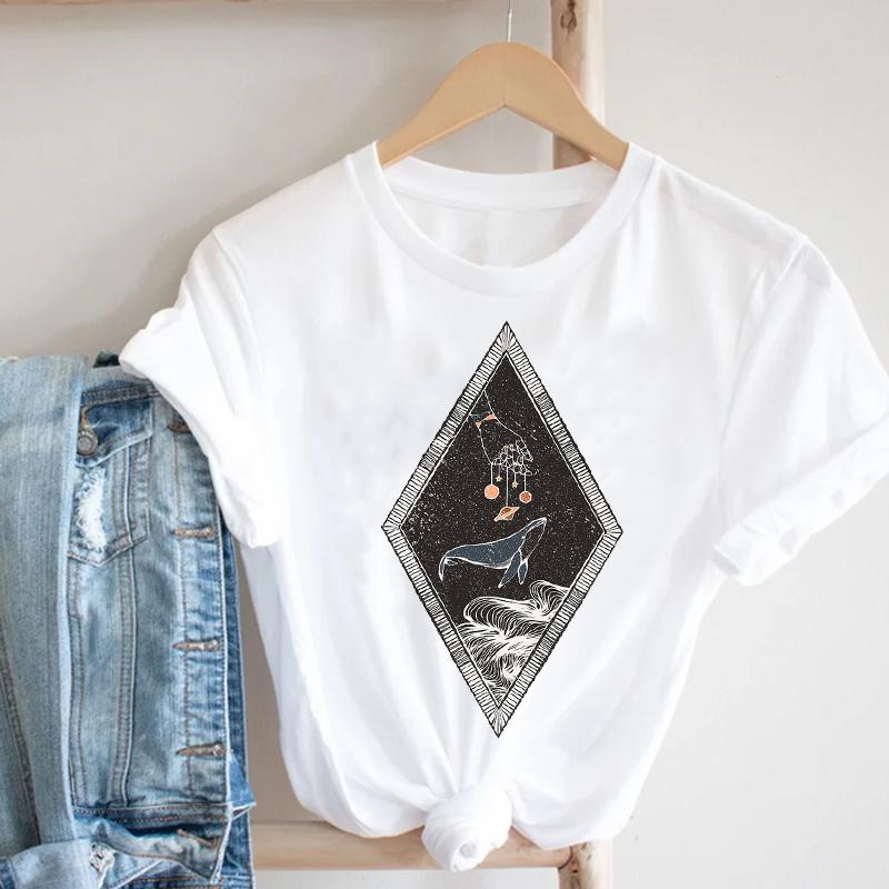 Kvinnor Fjäril Kortärmad Vår Sommar Trend Tryck Kläder Mode Kläder Tryck T-tröja T-shirt Kvinnlig Grafisk T-shirt