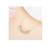 Collier trèfle à quatre feuille en forme de coeur en doré blanc