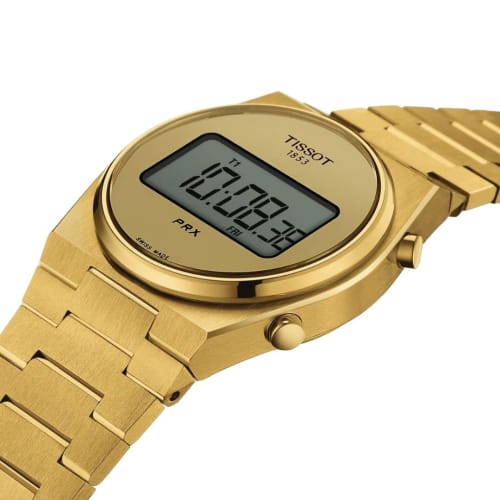 Tissot PRX Digital Watch with Bracelet and Champagne Dial, Officially Imported, Model T1372633302000