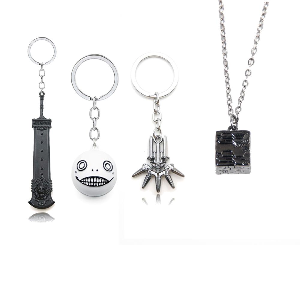 Game NieR Automata YoRHa Keychain Pendant No. 2B Beastlord Sword Oddity Emil Metal Box Necklace Cosplay Props Fans Gift Jewelry
