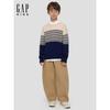Gap Boys' 2025 Autumn and Winter New Elastic Waist Fleece Scimitar Pants Children's Wear Simple Casual Pants 829531