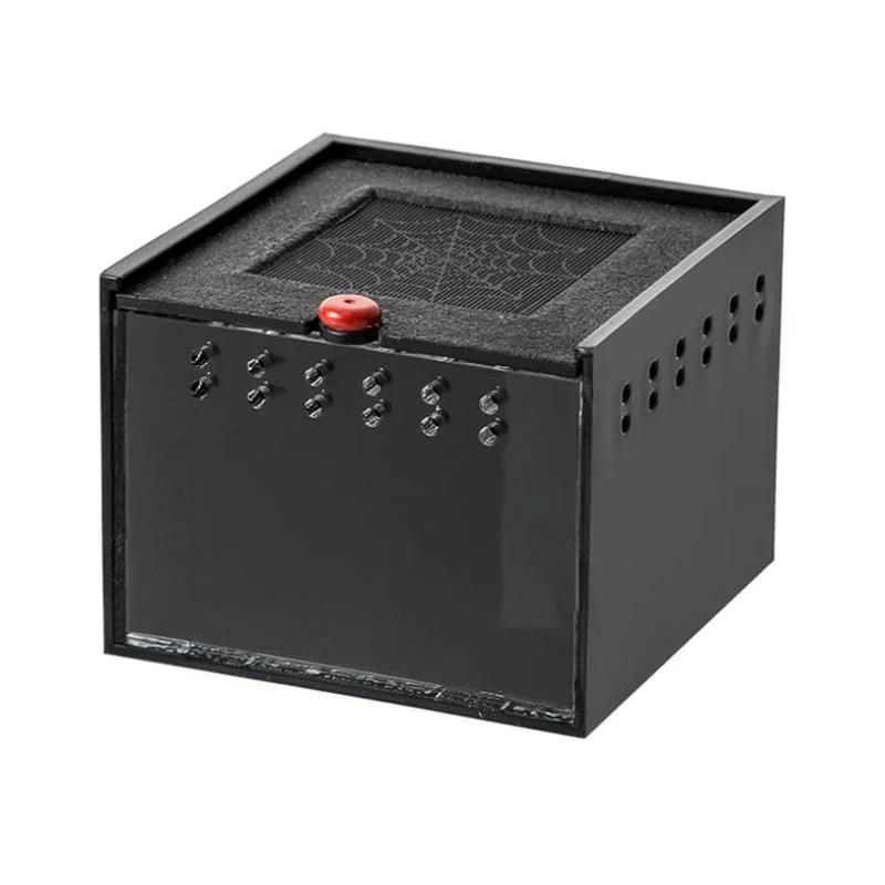 

Transparent Reptile Pet Breeding Box Crawling Pet Feeding Box Lizard Silkworm Scorpion Beetle Insect Box Pet House Acrylic Cage чёрный