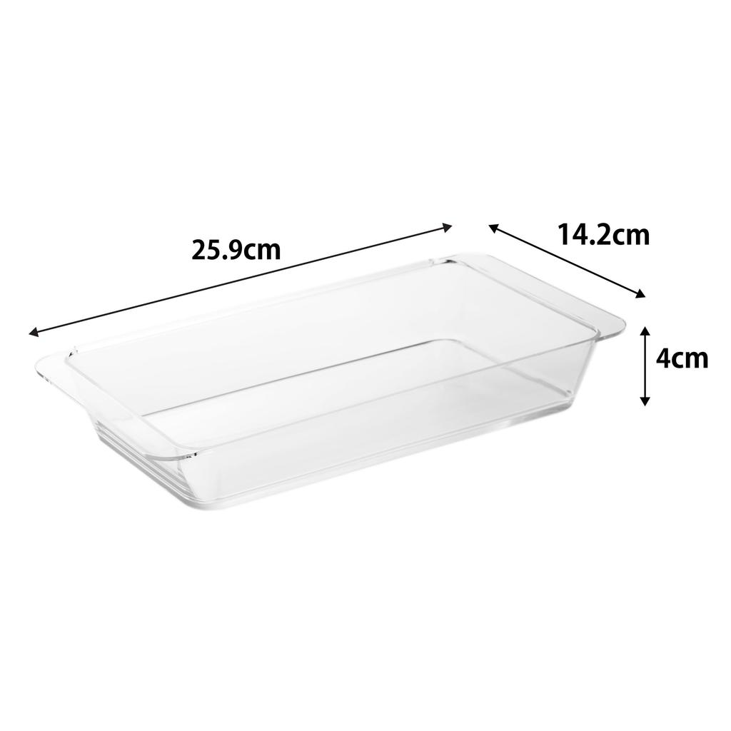 Yamazaki Tower Deep Food Preparation Set of X X Made In Product Number 10337 Microwave-Safe, Connectable, Easy-to-Clean Trays, 2, Clear, W14.2 D25.9