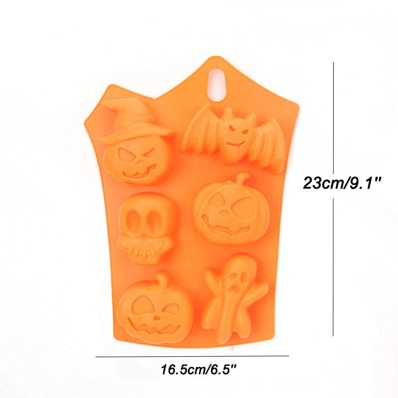 3D Silicone Halloween Cake Mold Pumpkin Ghost Shape Mould for Making Cookie Candy DIY Cake Decoration Tools Baking Accessories