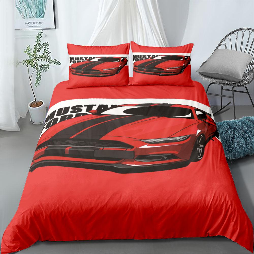 Antique Retro Car Gala Duvet Cover Set King Queen Double Full Twin Single Size Bed Linen Set