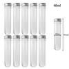 10P Glass Test Tube Borosilicate Clear  Glass Test Tube Vase for Scientific Experiment Parties, Office Desktop Flower Decoration