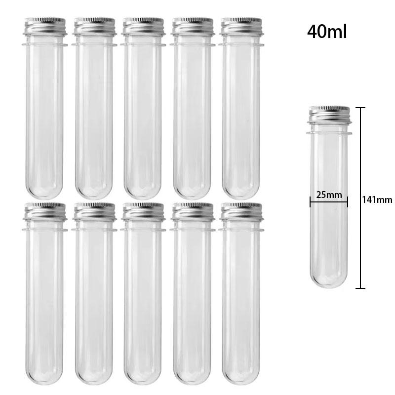 10P Glass Test Tube Borosilicate Clear Glass Test Tube Vase for Scientific Experiment Parties, Office Desktop Flower Decoration