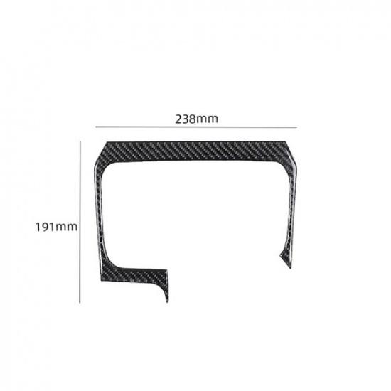 Carbon Fiber Interior Floor Console Cupholder Cover Trim For Toyota Tacoma 16-22