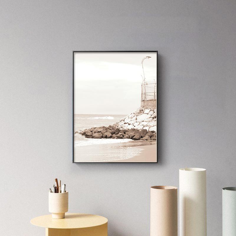 Natur Landschaft Poster Meer Landschaft Blumen Wand Kunst See Strand Druck Leinwand Malerei für Wohnzimmer Dekoration Bild