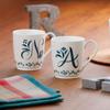 Hrnek Noritake 285cc Kolekce hrnků s abecedou Vhodné do mikrovlnné trouby Vhodné do myčky nádobí H Kostní porcelán MT59880/4946-H