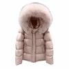 Big Fur Collar Puff Down Jacket Women's Short Thickened New Hooded White Duck Down Small Parker Jacket