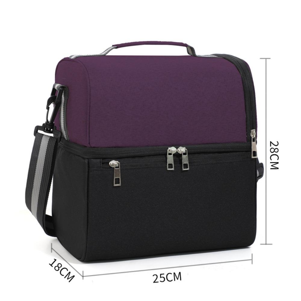 New Oxford Cloth Crossbody Cooler Bag 5 Colors Large Capacity Thickened Thermal Insulation Bag Double Layer Lunch Bag