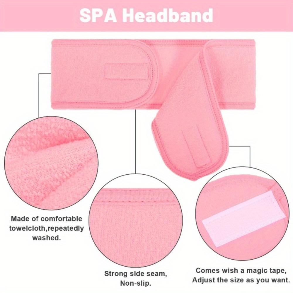 Bandeau réglable pour le visage, accessoire de maquillage pour le yoga, le spa, la baignoire, la douche
