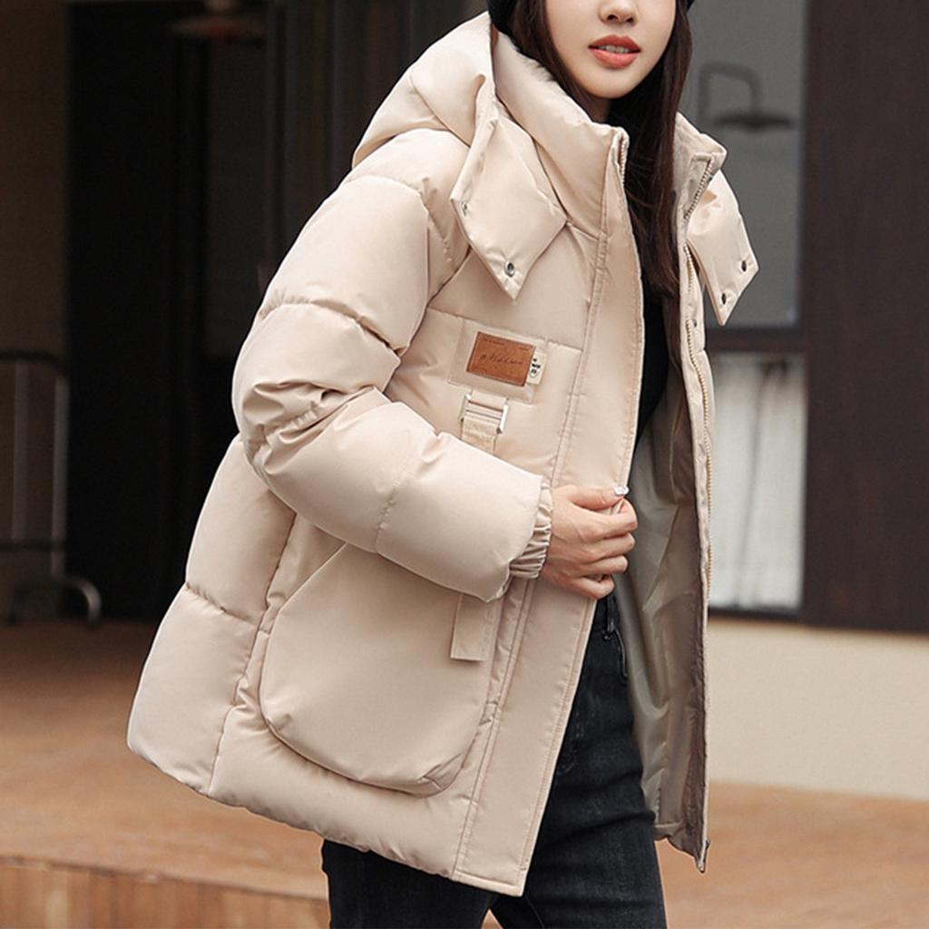 Women's Loose Hooded And Thickened Cotton Jacket, Cotton Jacket, Warm And Fashionable Casual Cotton Jacket Jacket