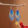 Retro Miao Silver Tassel Earrings: Ethnic Yunnan Long Dangle Women's Jewelry