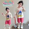 Girls' Summer Short Sleeved Set 2026 New Children's Summer Shorts Two Piece Set Baby Stylish Sportswear