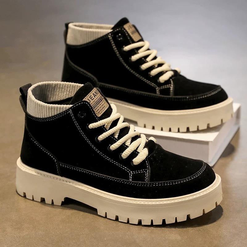 Autumn men's shoes new high-top Martin boots men's trend versatile platform non-slip sports casual short boots tooling shoes