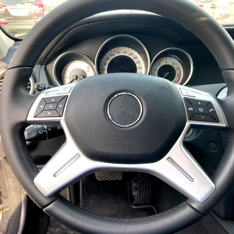 For Mercedes Benz ML GL GLS W166 W204 W212 W463 Car Interior Steering Wheel Frame Trim Center Cover Panel Sticker