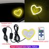 Car LED window lights interior decoration lights glowing heart atmosphere lights USB wiring car modification neon Car Decoration