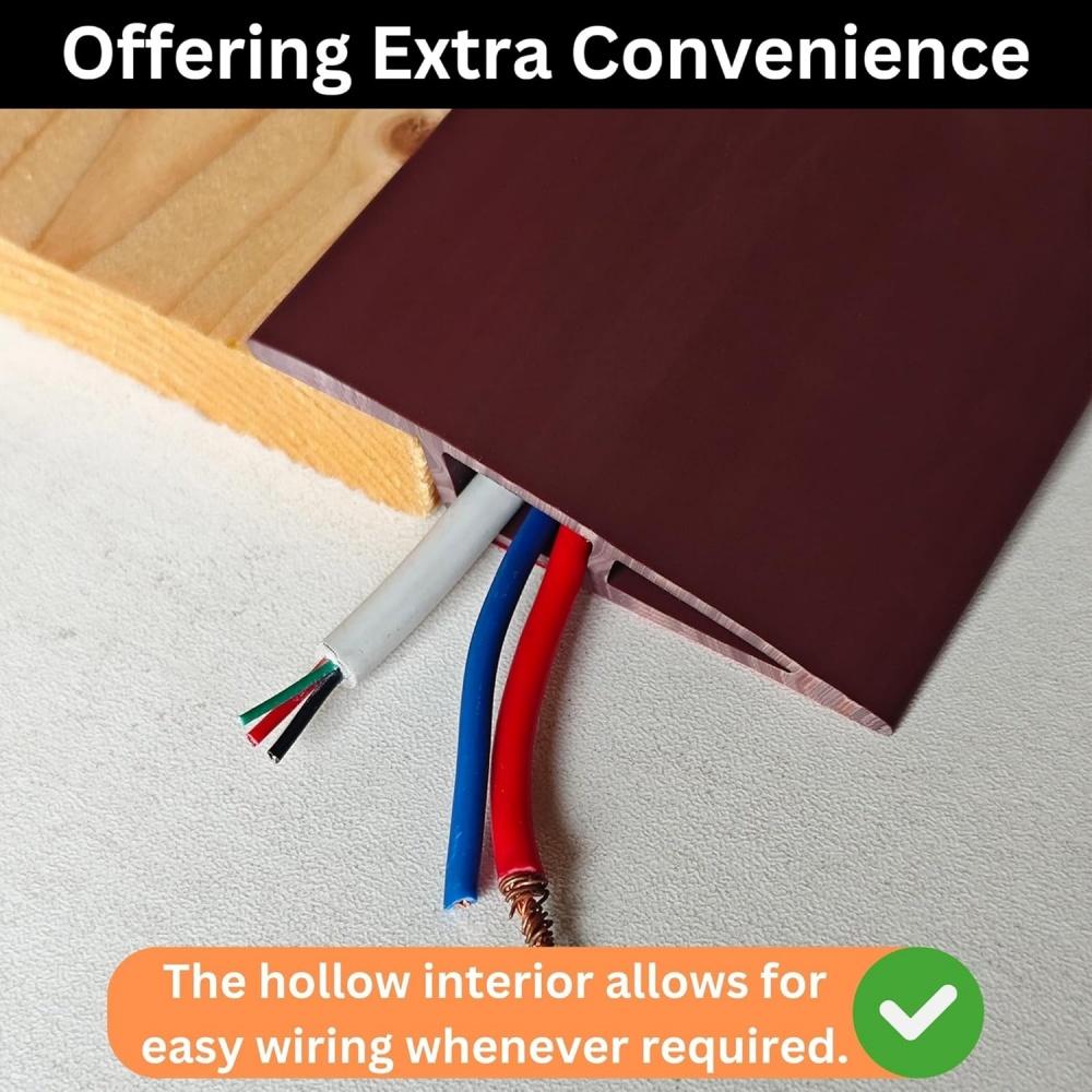 1pc 1m 7cmX1.5cm Pvc Floor Transition Strip Door Threshold Ramp Self Adhesive Carpet Edging Strip Doorway Edge Trim Smooth