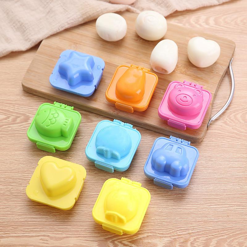 Egg Mold Cute Cartoon Baby Rice Ball Mold Egg Ring Bento Accessories Rabbit Bear Fish Decorating Tool Kitchen Gadgets