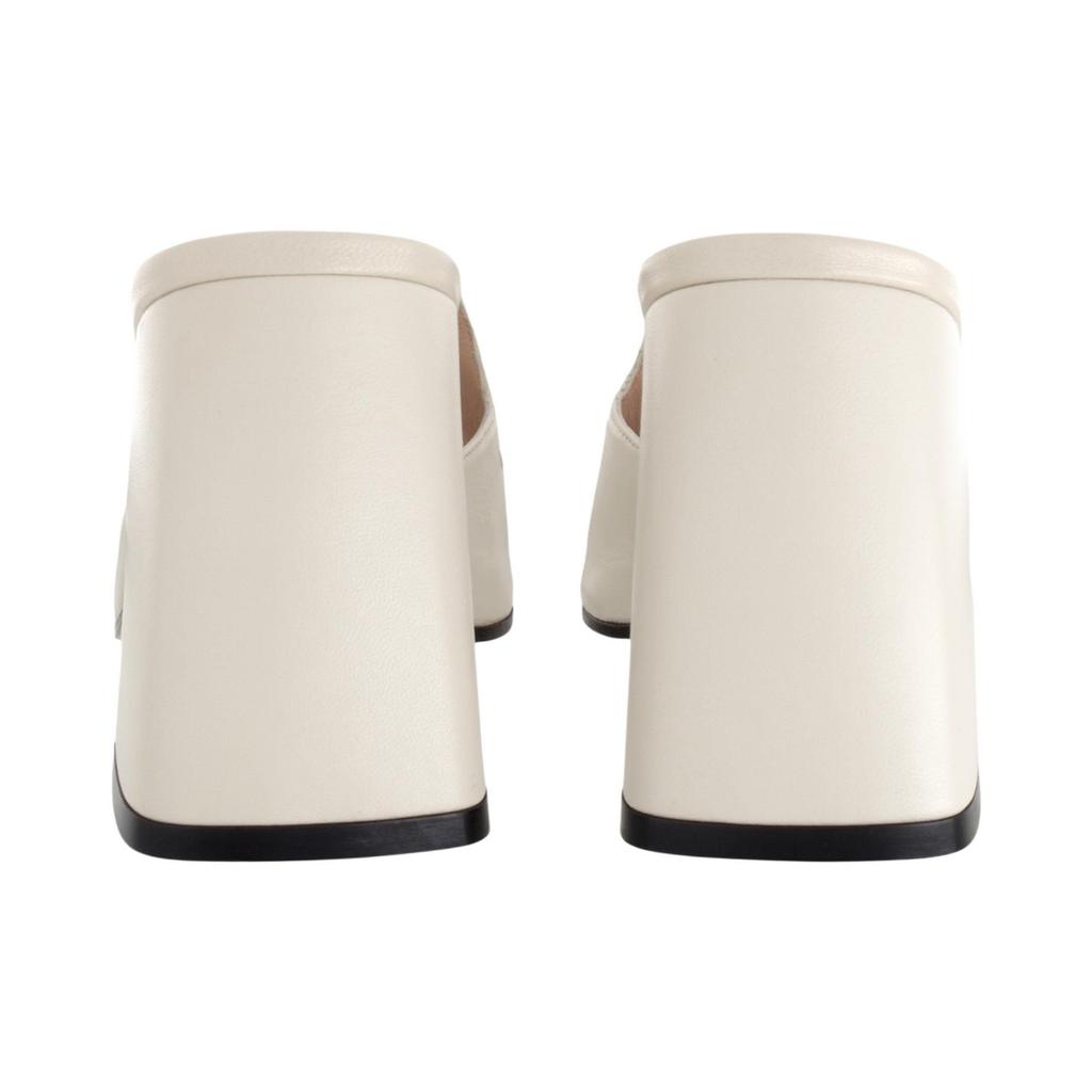 Gucci Sandalo con Tacco 75mm Morsetto Pelle Bianca Donna 655412 BKO00 9022