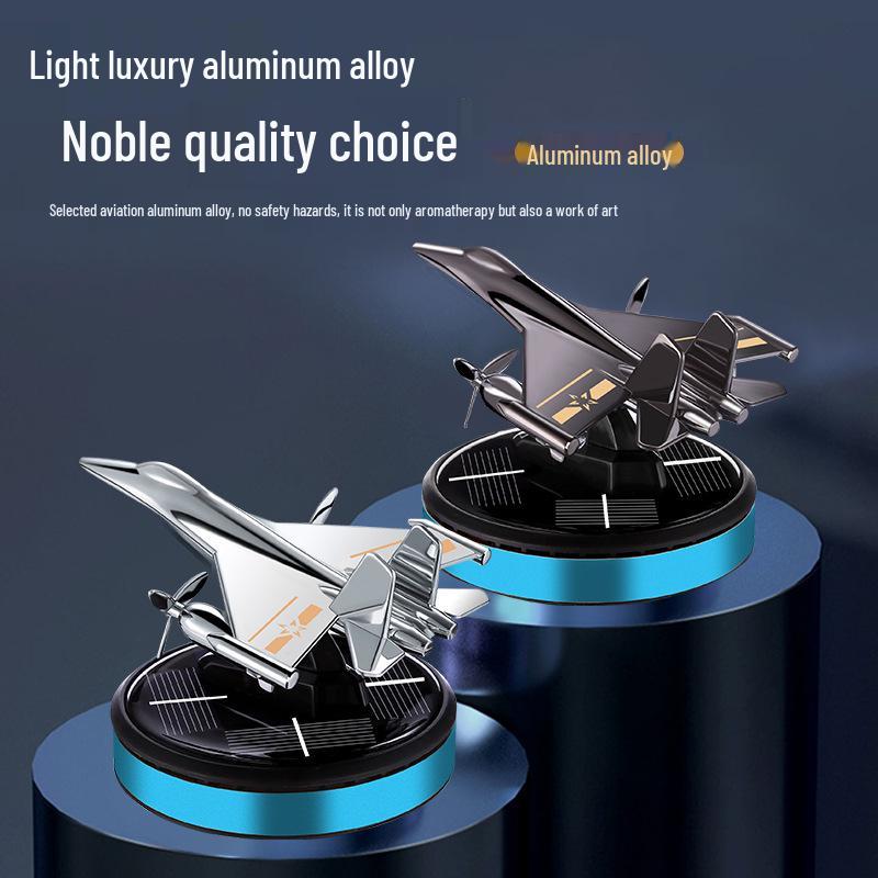 Solar Car Air Freshener & Odor Eliminator: High-End Rotating Ornament for Men's Car Interiors
